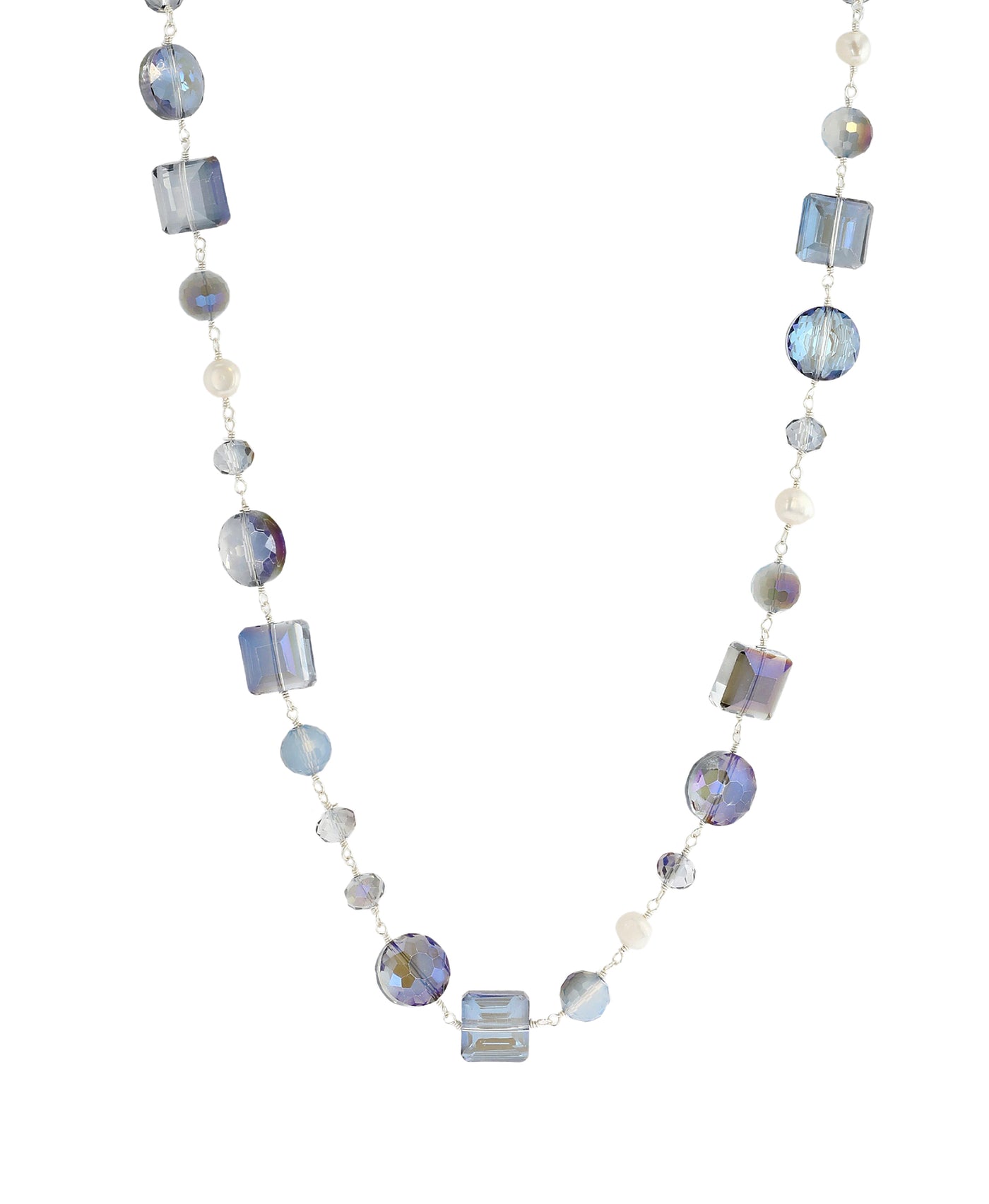 Long Pearl & Beaded Necklace image 1