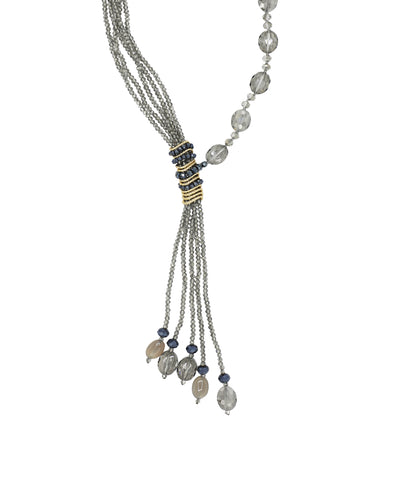 Multi Strand Beaded Necklace w/ Tassel image 1