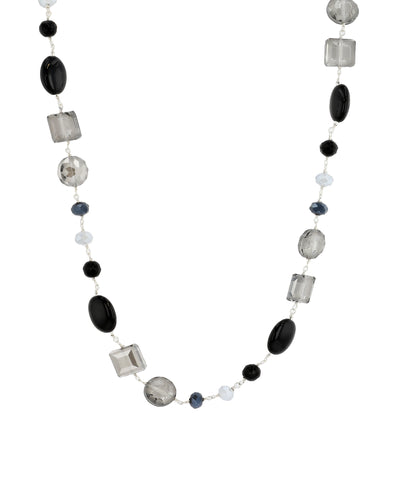Long Agate Beaded Necklace image 1