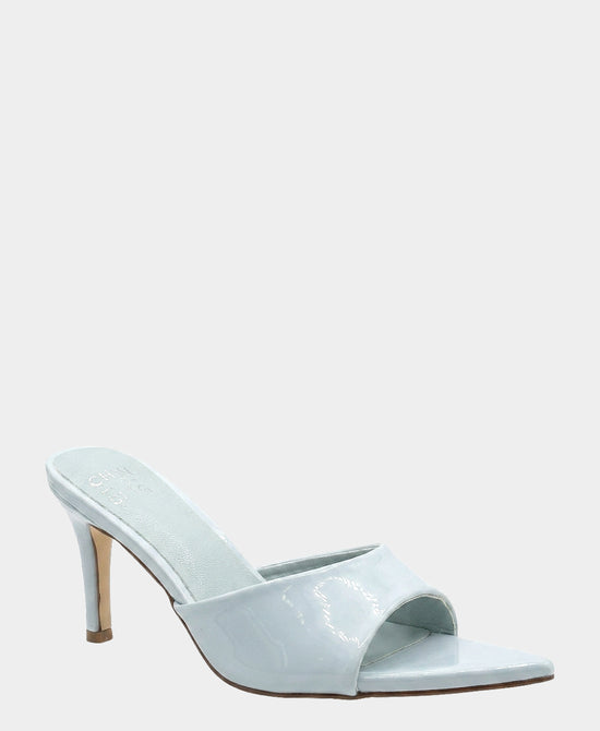 
Patent Faux Leather Heeled Sandal in LIGHT BLUE view 1
