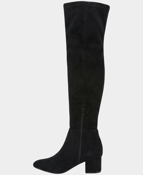 
Faux Suede Over The Knee Boot in BLACK view 2