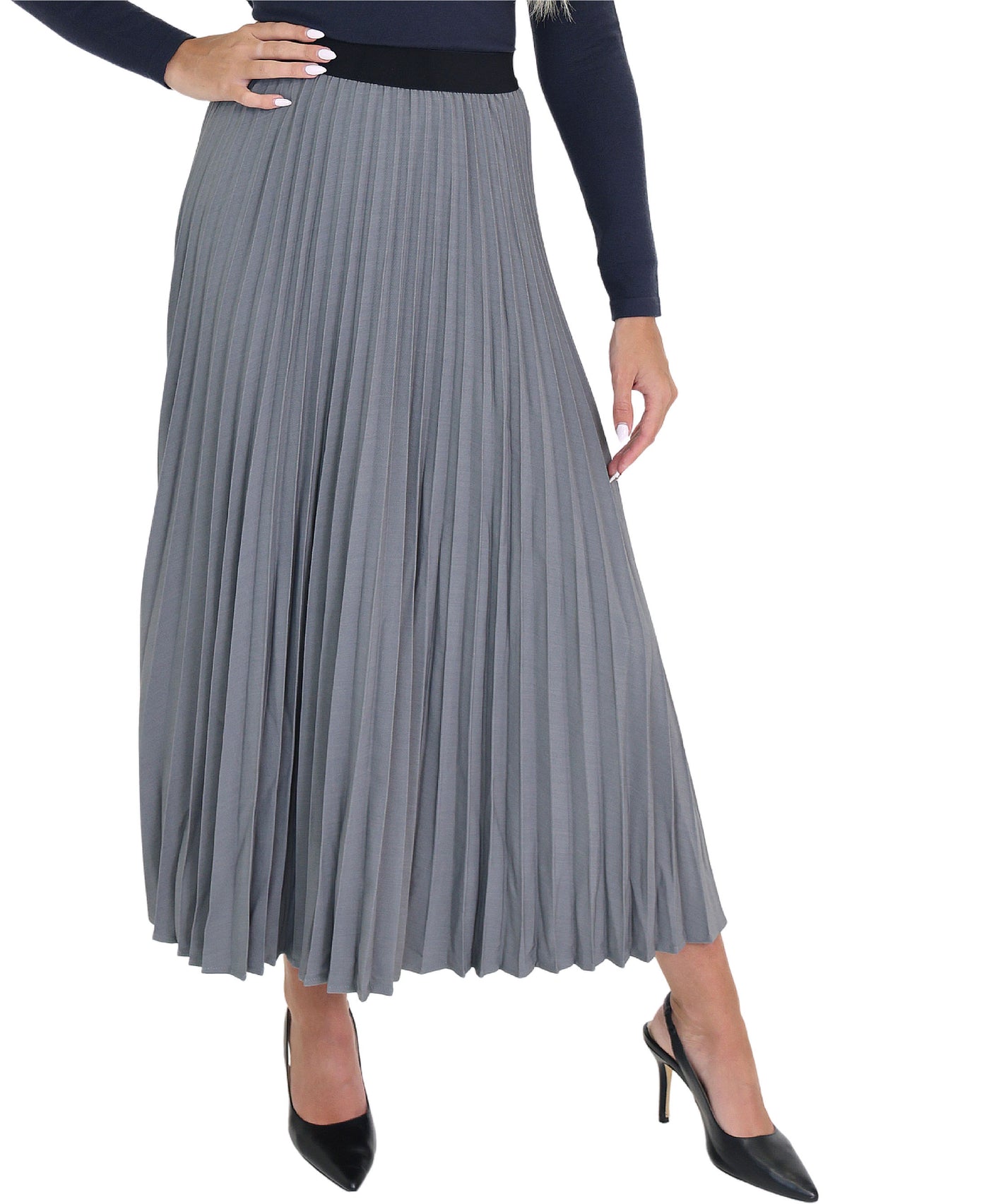 Pleated Midi Skirt view 1