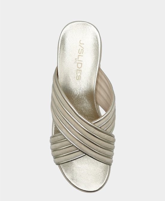 Metallic Leather Platform Sandal view 2