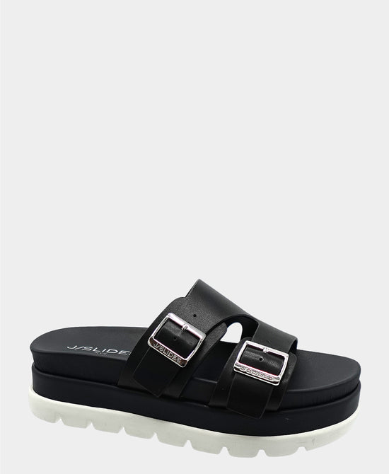 Leather Buckle Platform Sandal view 1