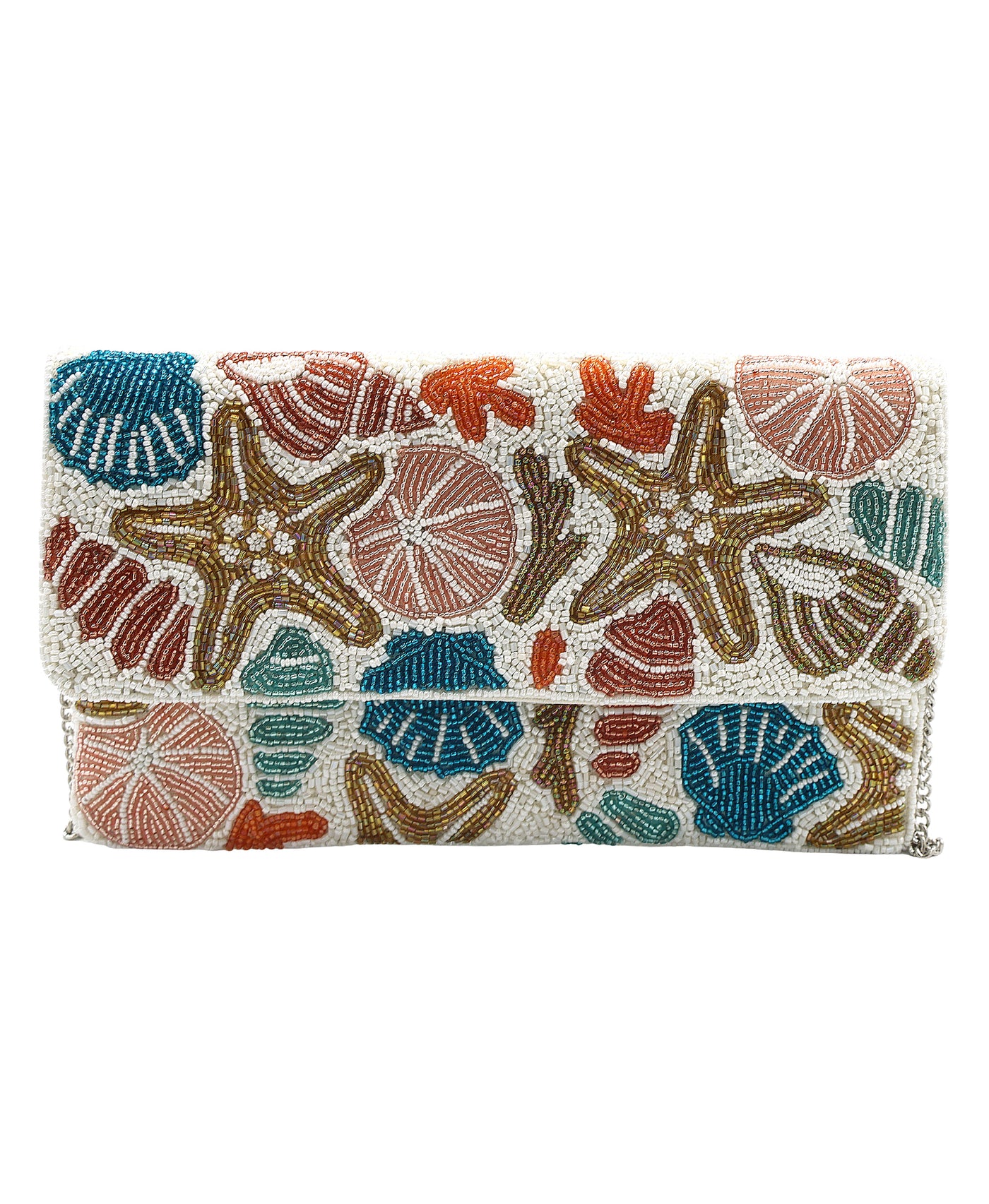 Beaded Nautical Clutch Bag view 1