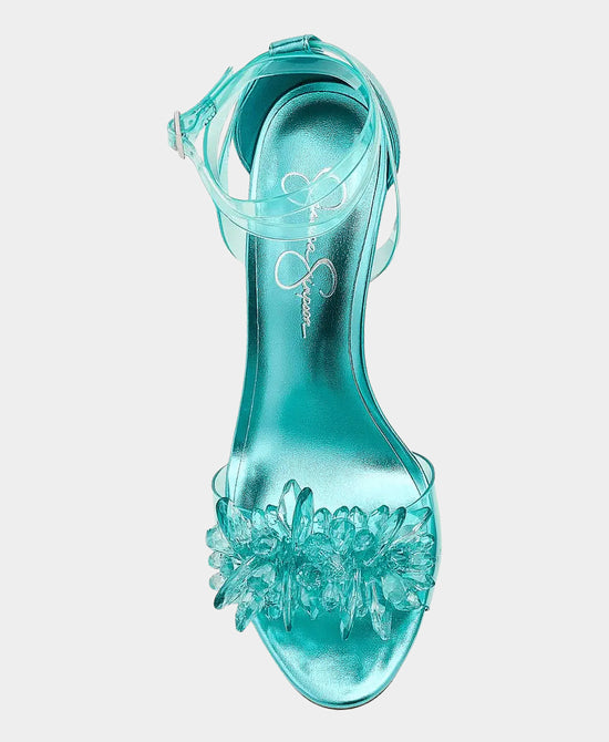 
Crystal Stiletto Sandal in TURQUOISE view 2