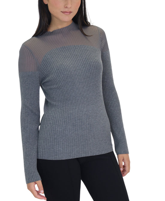 Sweater w/ Mesh Detail view 