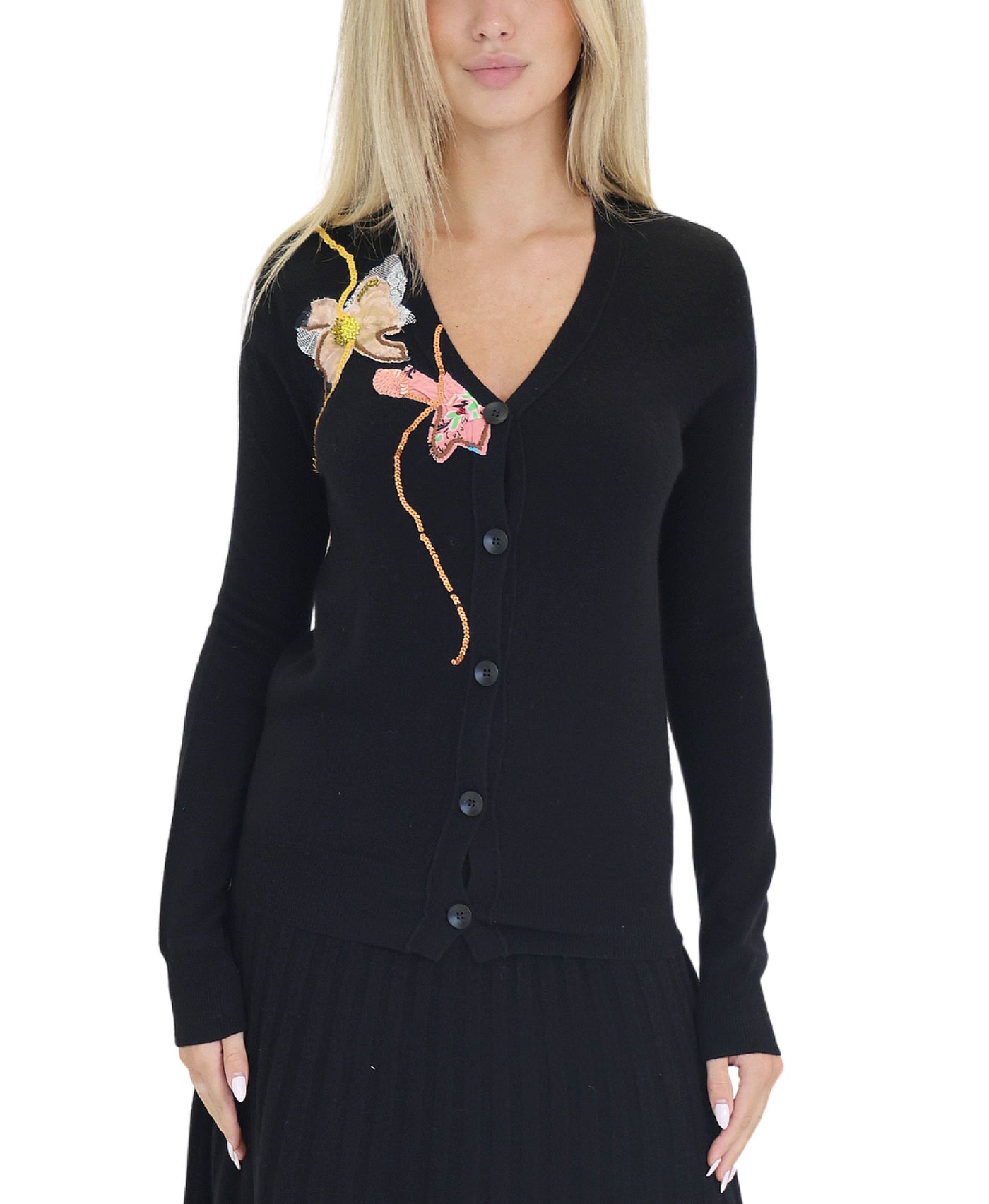 Cardigan w/ Embroidered Detail view 1