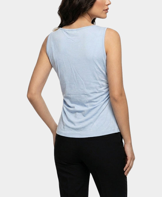 
Draped Top w/ Gold Sun Hardware in LIGHT BLUE view 2