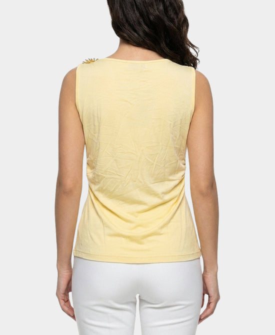 
Draped Top w/ Gold Sun Hardware in YELLOW view 2