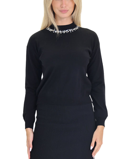 Sweater w/ Jewel Detail view 