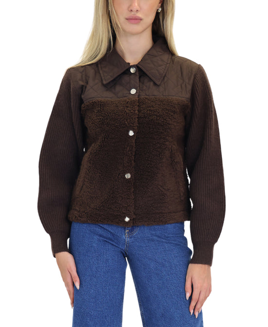 Mixed Media Teddy Jacket view 