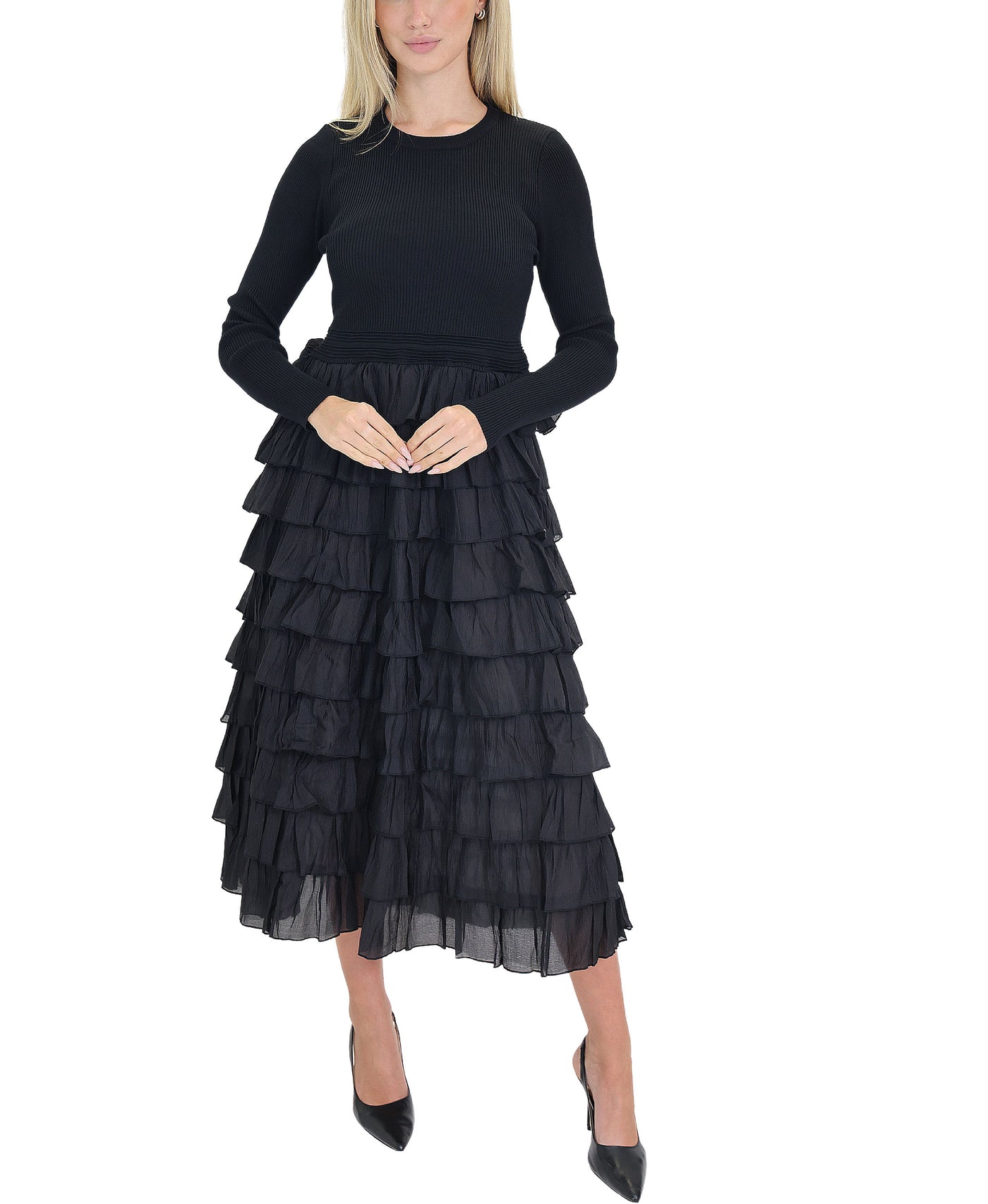 Mixed Media Maxi Dress view 1