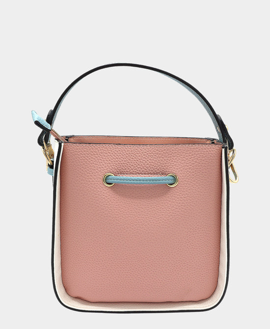 Faux Leather Colorblock Handbag w/ Mini Bag view 2