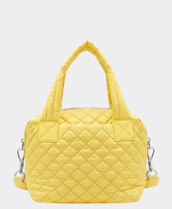 
Quilted Puffer Tote Bag in YELLOW view 1