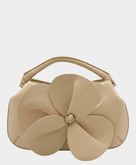 Faux Leather 3D Flower Handbag view 