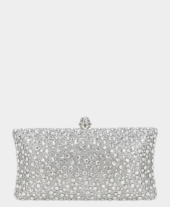 
Crystal Evening Clutch in SILVER view 1