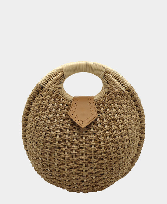Straw Round Handbag view 1