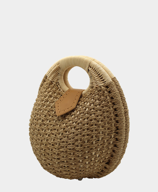 Straw Round Handbag view 2