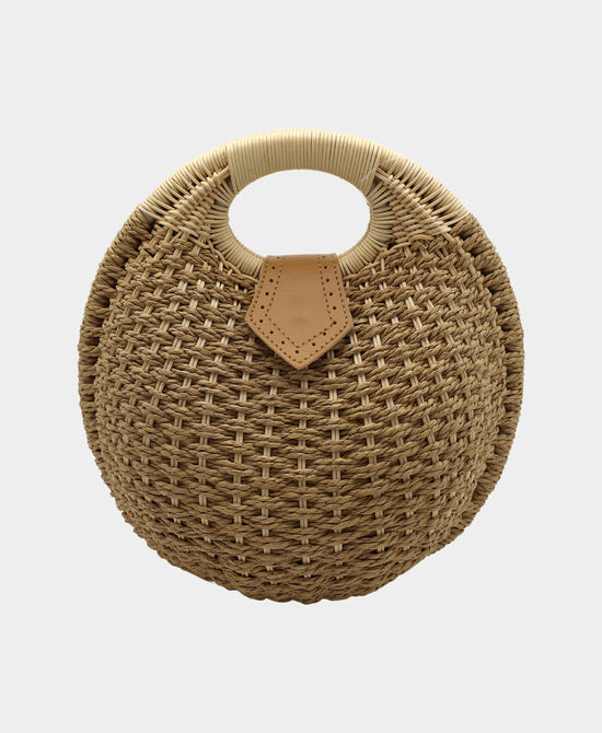 Straw Round Handbag view 1