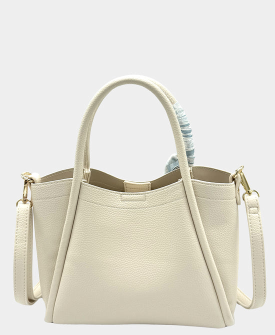 
Handbag w/ Scarf Detail in BEIGE view 2