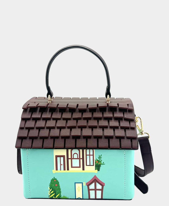 
House Handbag in TURQUOISE/BROWN view 2