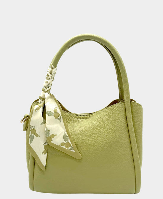 
Handbag w/ Scarf Detail in SAGE view 1