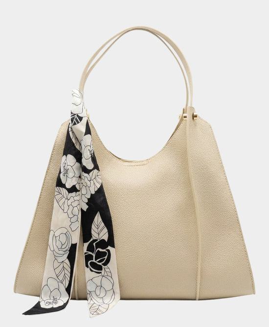 
Shoulder Bag w/ Scarf Detail in BEIGE view 1