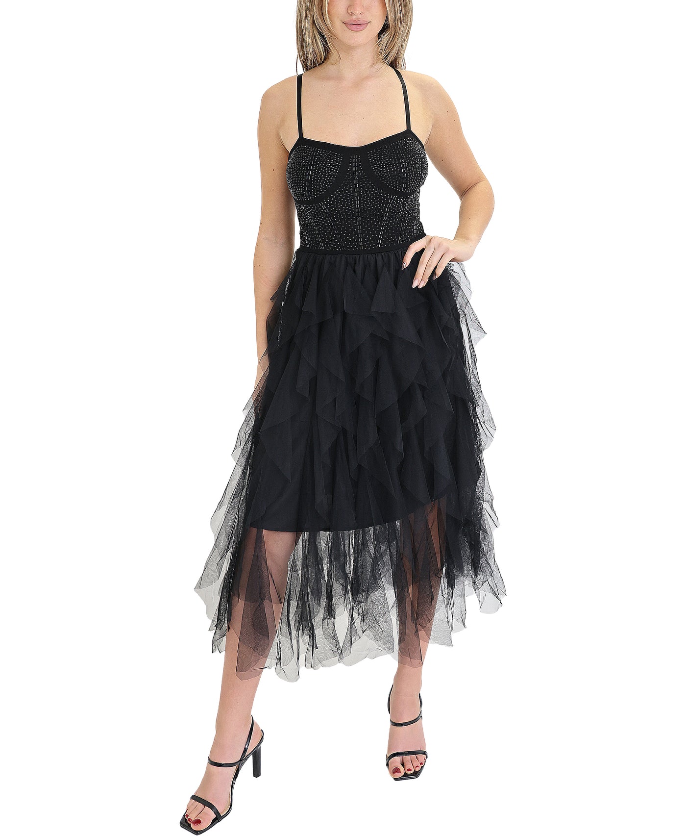 Crystal Bodice Dress w/ Tulle Bottom view 1