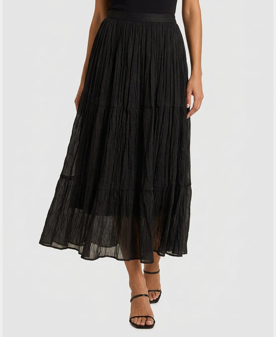 
Maxi Skirt w/ Crystals in BLACK view 1