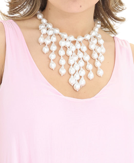 Faux Baroque Pearl Necklace view 1