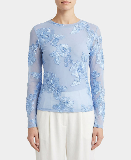 Mesh Top w/ Flower Detail view 1