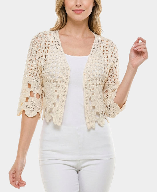 
Crochet Cardigan in BEIGE view 1