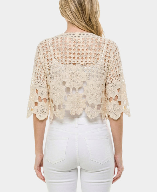 
Crochet Cardigan in BEIGE view 2