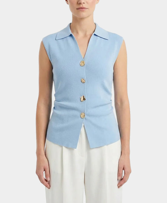 Top w/ Gold Hardware Button Detail view 1