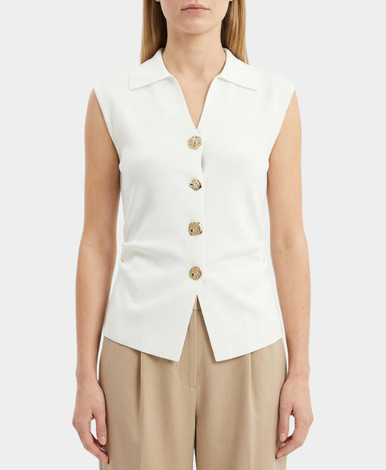 Top w/ Gold Hardware Button Detail view 1