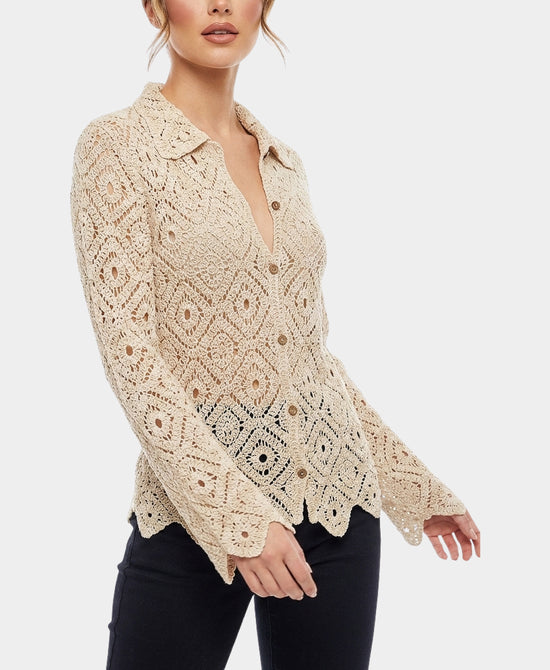 
Crochet Top in BEIGE view 1