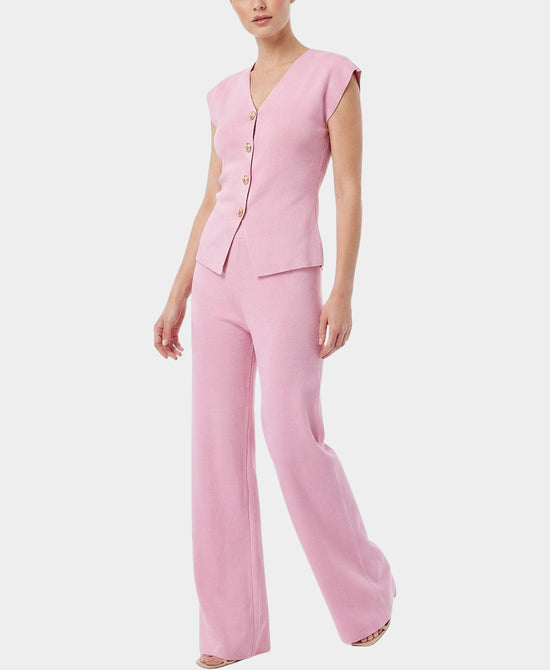 
Top w/ Gold Hardware Buttons & Pants - 2 Pc Set in PINK view 1