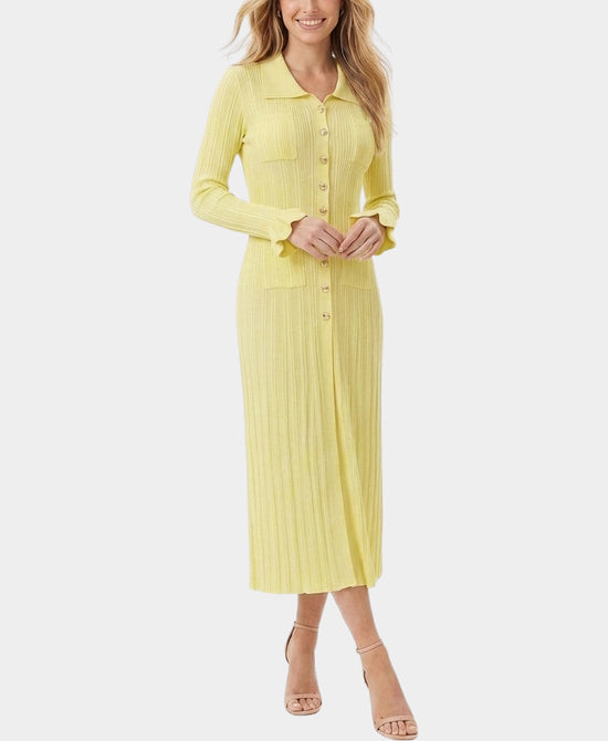 
Knit Midi Dress in YELLOW view 1