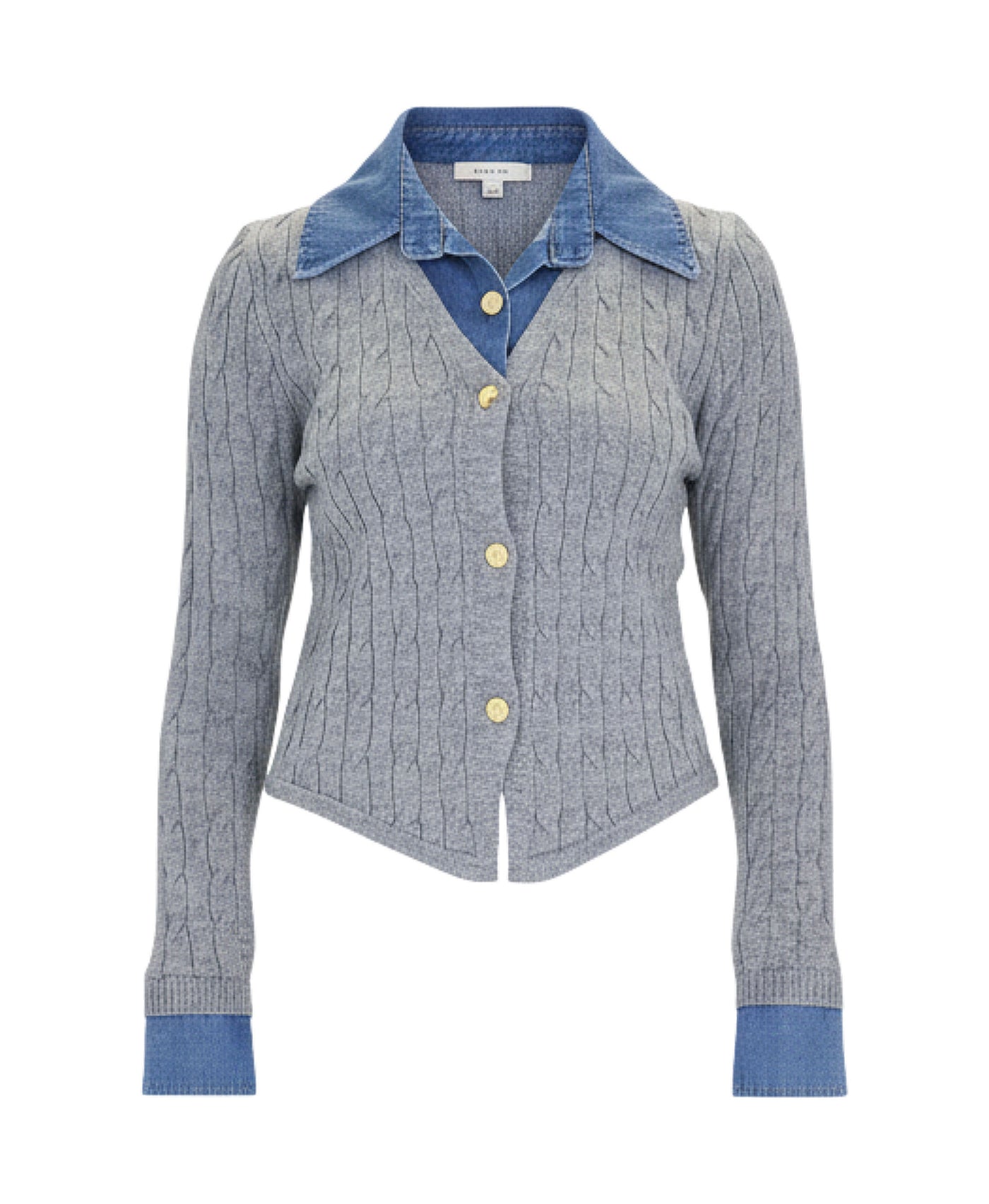 Denim & Knit Top view 4