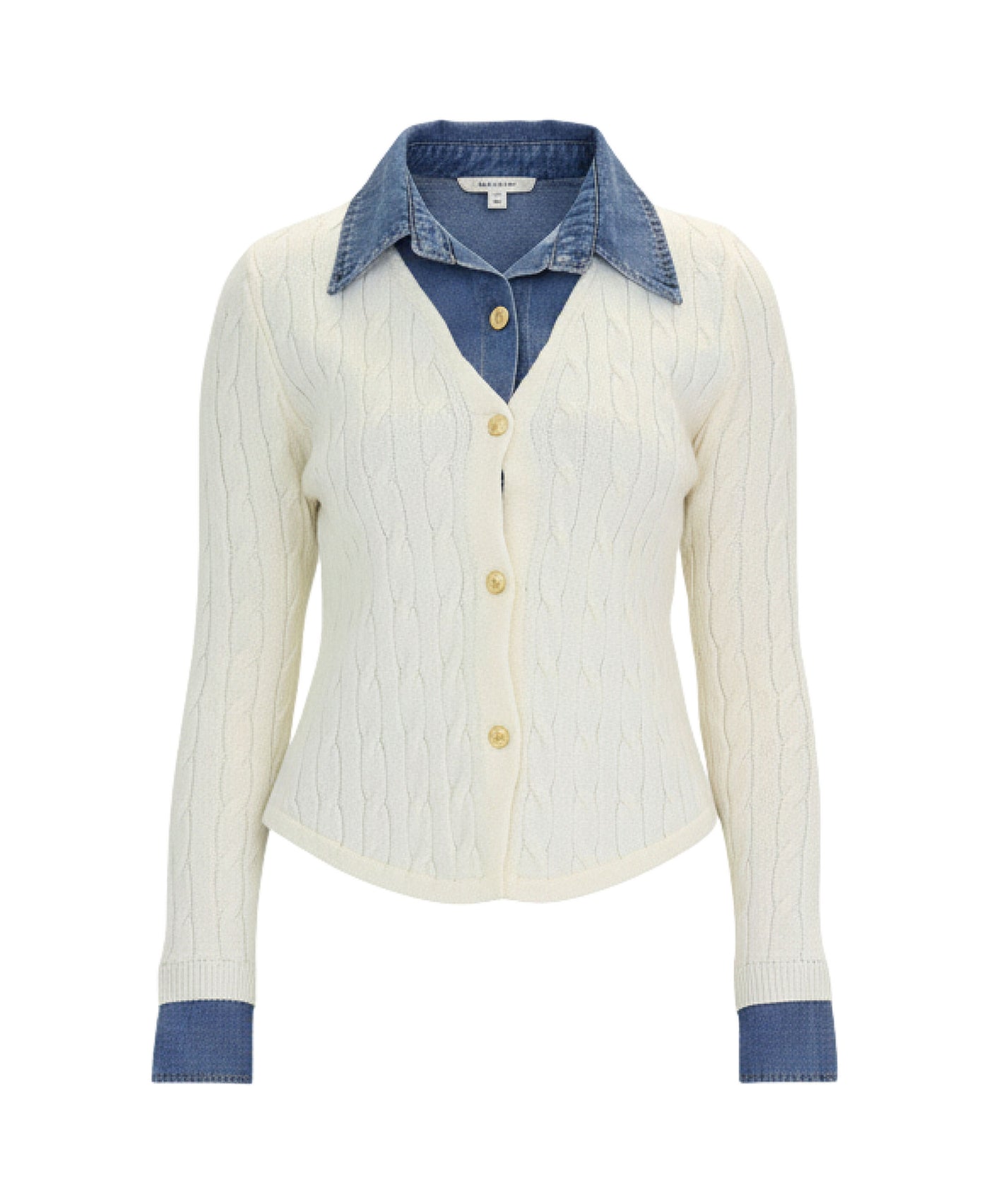Denim & Knit Top view 5