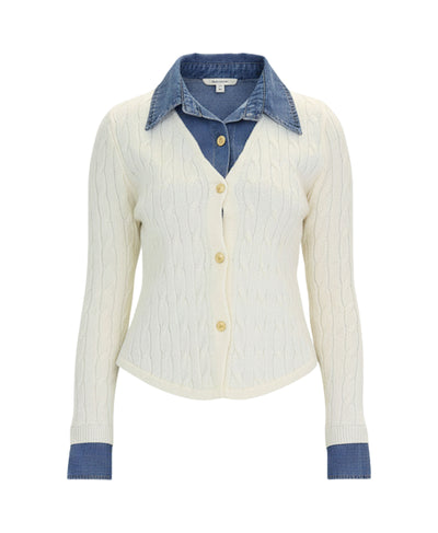 Denim & Knit Top image 5