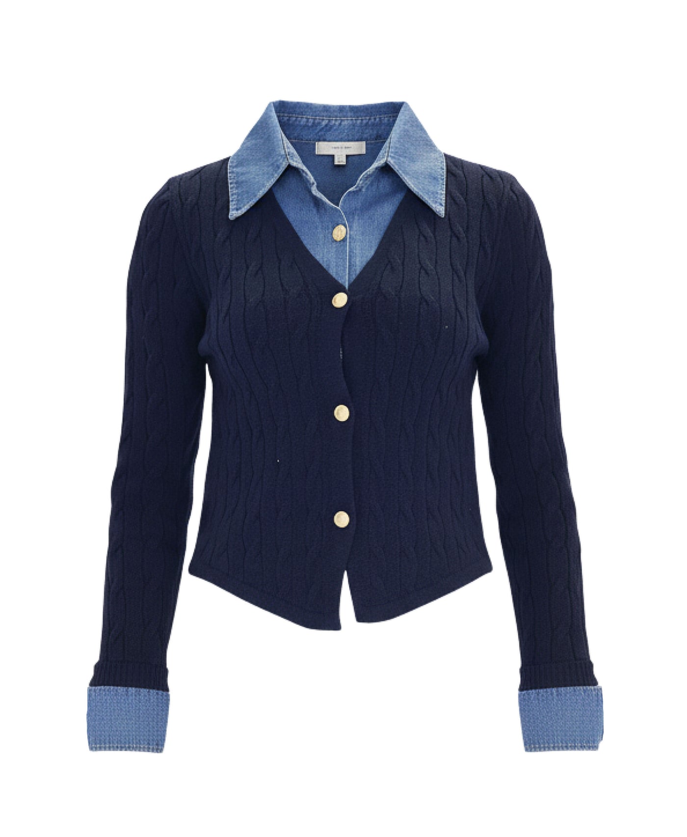 Denim & Knit Top view 6