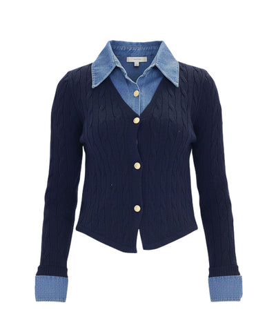 Denim & Knit Top image 6