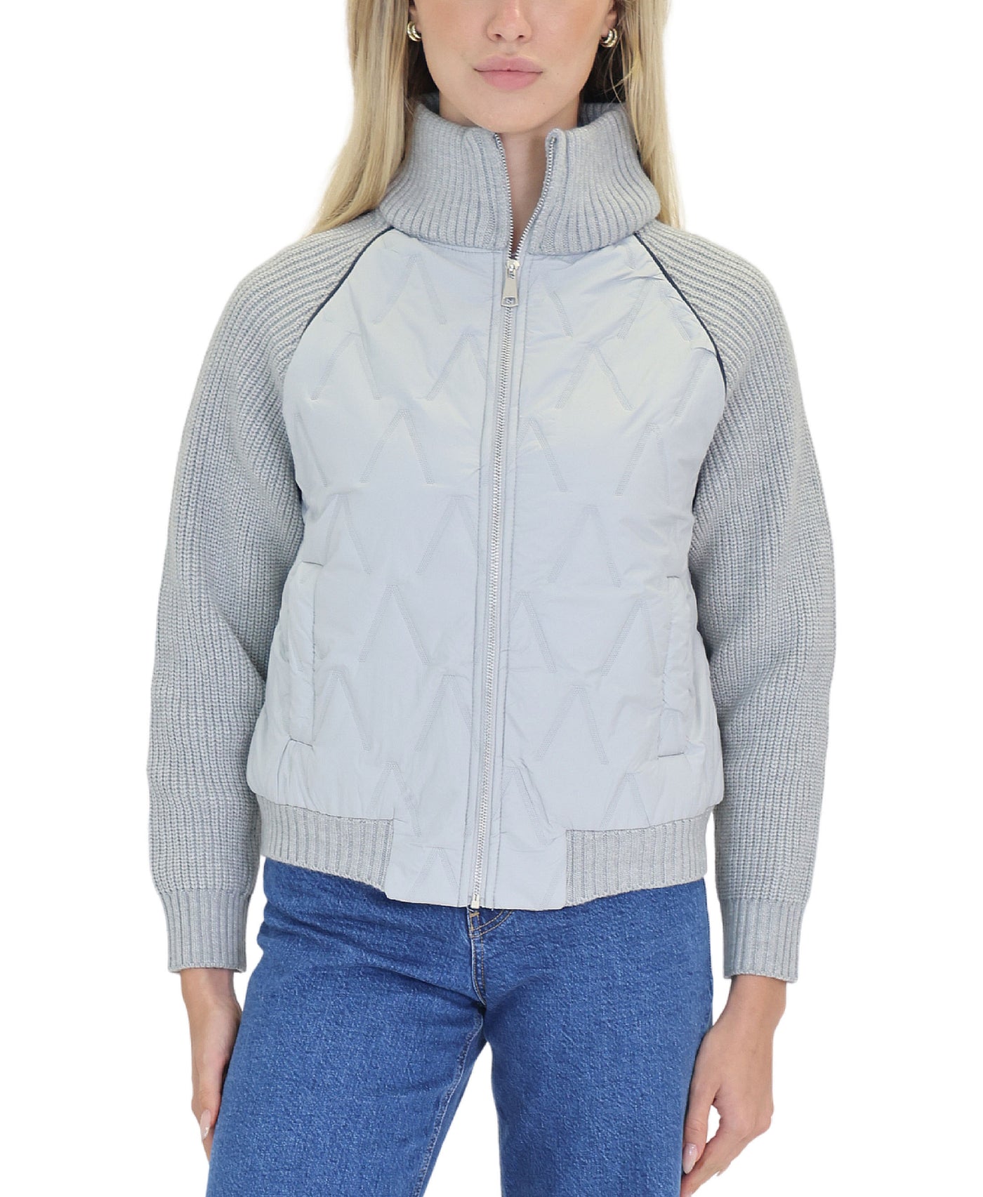 Jacket w/ Knit Sleeves view 1