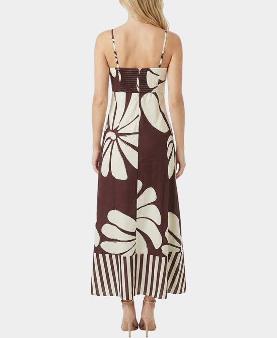 
Floral Print Maxi Dress in BROWN/IVORY view 2