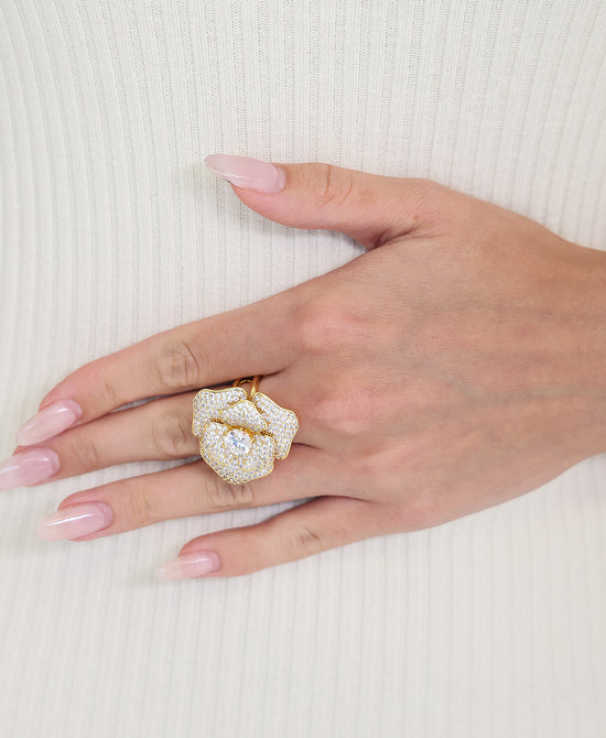 Oversized Flower Ring view 