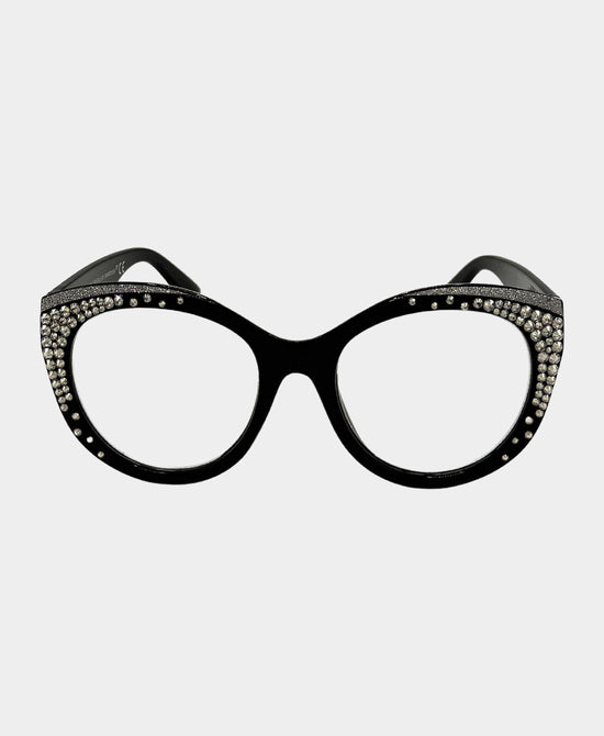 
Genuine Crystal Cat Eye Readers in BLACK view 2