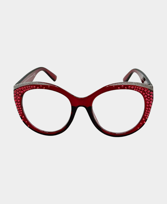 
Genuine Crystal Cat Eye Readers in RED view 2