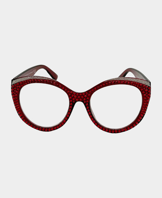 
Genuine Crystal Cat Eye Readers in RED view 2